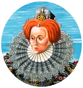 Drottning Elizabeth I (gouache på papper)