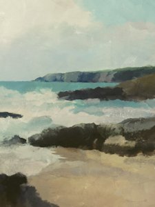 Stenig strand