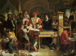 Caxtons tryckpress av Daniel Maclise