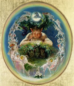 Faun och älvorna, c.1834 av Daniel Maclise