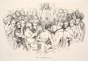 The Fraserians, pub. 1835 (gravyr) av Daniel Maclise