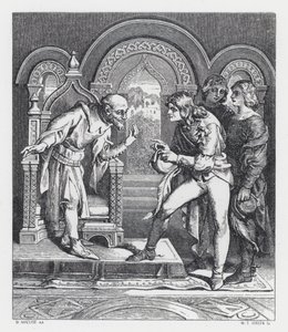 Illustration till Tennysons dikt, The Princess (gravyr)