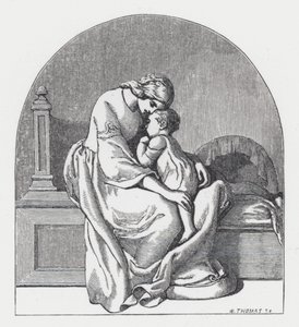 Illustration till Tennysons dikt, Prinsessan (gravyr) av Daniel (after) Maclise