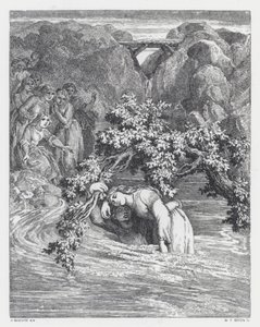 Illustration till Tennysons dikt, Prinsessan (gravyr) av Daniel (after) Maclise