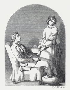 Illustration till Tennysons dikt, Prinsessan (gravyr) av Daniel (after) Maclise