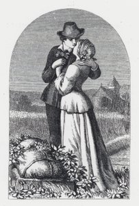 Illustration till Tennysons dikt, Prinsessan (gravyr) av Daniel (after) Maclise