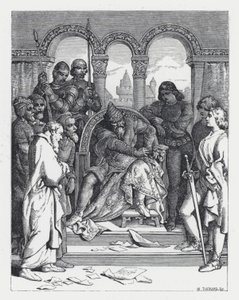Illustration till Tennysons dikt, Prinsessan (gravyr) av Daniel (after) Maclise
