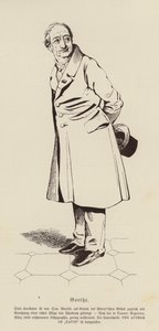 Johann Wolfgang von Goethe, tysk poet och dramatiker av Daniel (after) Maclise