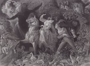 Undine (gravyr) av Daniel (after) Maclise