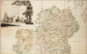 En ny civil och kyrklig karta över Irland av Daniel Augustus Beaufort