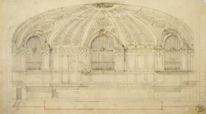 Orchestra Hall, Chicago, Illinois, sektion, 1904.
