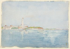 Skiss tagen i Alger, Nordafrika, Reseskiss, 1896.