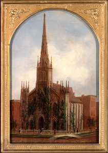 St. Pauls Universalist Church före branden 1871, c.1872 av Daniel Folger Bigelow