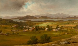 Utsikt över Charlotte och Lake Champlain av Daniel Folger Bigelow