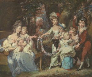 Mrs Justinian Casamajor och åtta av hennes barn av Daniel Gardner