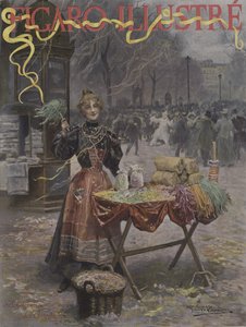 Köp mig konfetti! (Köp lite konfetti från mig!). Omslag till Le Figaro Illustre, februari 1897