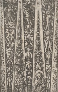 Design för kanalerna av riflad pansar, ca. 1515. av Daniel Hopfer