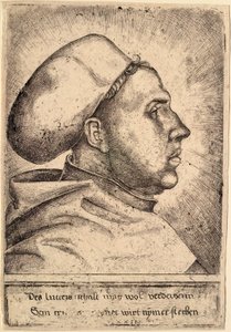 Porträtt av Martin Luther av Daniel Hopfer