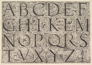 Romersk versaler, ca. 1520.