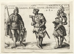 Tre värdiga kristna, efter 1516. av Daniel Hopfer