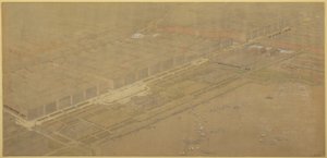 Plansch 114 från The Plan of Chicago, 1909: Chicago. Föreslagen Boulevard och Parkway på Michigan Avenue och Pine Street