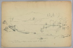 Ammonoosuc River och White Mountains, N.H. av Daniel Huntington
