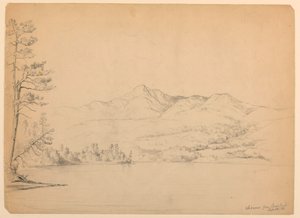 Teckning, Chocorua Mountain från Cara