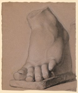 Teckning, vänster fot från gips, 1840 av Daniel Huntington