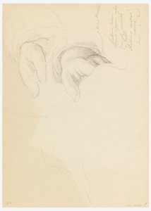 Teckning, Skiss till porträtt av Bella Worsham, 1878 av Daniel Huntington