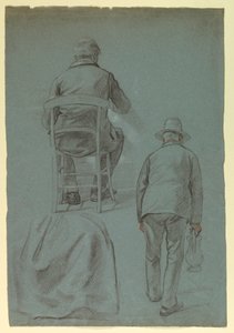 Ritning, kjoldraperi till Mrs Sheppard Gandy, 1859 av Daniel Huntington