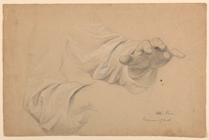 Teckning, Studie till "Communion of t", 1844 av Daniel Huntington