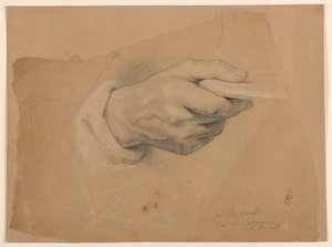 Teckning, Studie till "Communion of t", 1844 av Daniel Huntington