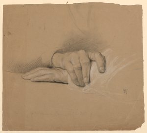 Teckning, Studie till "Communion of t", 1844 av Daniel Huntington