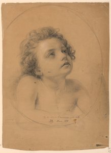 Teckning, Studie till "De sjukas nattvard", 1845 av Daniel Huntington