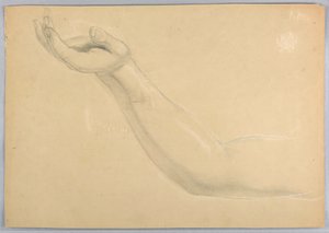 Ritning, studie till duplikat av "C", 1850 av Daniel Huntington