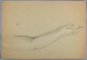 Ritning, studie till duplikat av "C", 1850 av Daniel Huntington