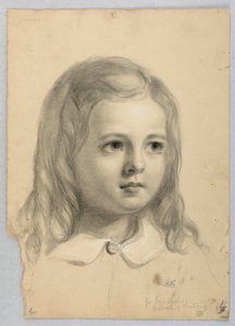 Teckning, studie till duplikat av "Christiana", 1850 av Daniel Huntington
