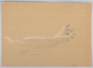 Teckning, studie till "Early Christia", 1839-40 av Daniel Huntington