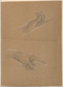 Teckning, studie till "Early Christia", 1839-40 av Daniel Huntington