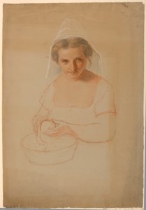 Teckning, Studie till "Ichabod Crane", 1861 av Daniel Huntington