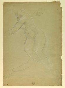 Teckning, studie till "Justice and Pe", 1886 av Daniel Huntington