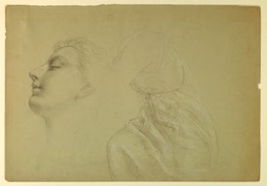 Teckning, studie till "Rättvisa och fred", 1886 av Daniel Huntington