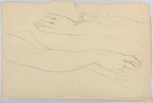 Teckning, Studie till "Martha Washing", 20 december 1878 av Daniel Huntington