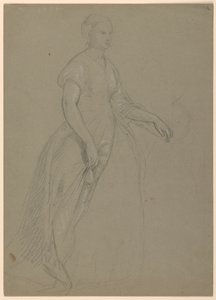 Teckning, studie till "Martha Washington Reception", 1860 av Daniel Huntington