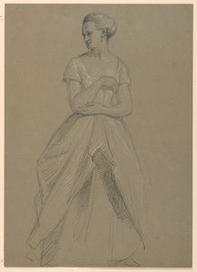 Teckning, studie till "Martha Washington Reception", 1860 av Daniel Huntington