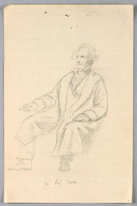 Teckning, studie till "Scientific Group", 1858 av Daniel Huntington