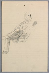 Teckning, studie till "Scientific Group", 1858 av Daniel Huntington