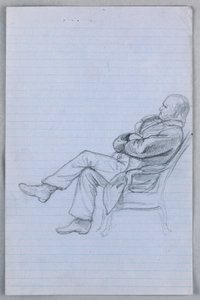 Teckning, studie till "Scientific Group", 1858 av Daniel Huntington