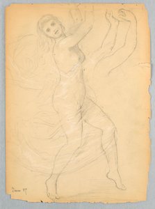 Teckning, Studie till National Ac, juni 1868 av Daniel Huntington