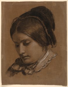 Teckning, Konstnärens hustru Sophie, 1853 av Daniel Huntington